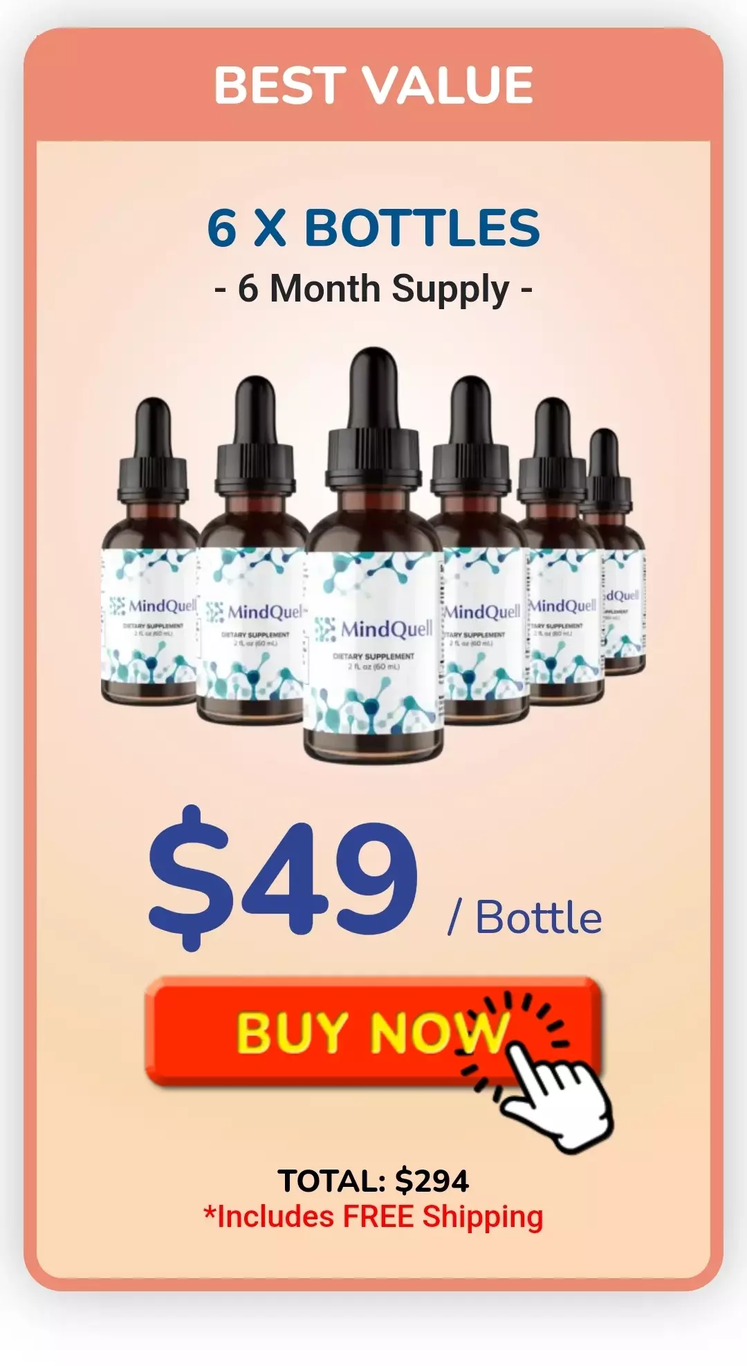 MindQuell™ 6 bottles pricing